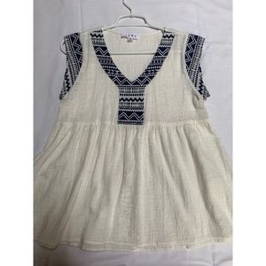 Cream and Blue Tunic